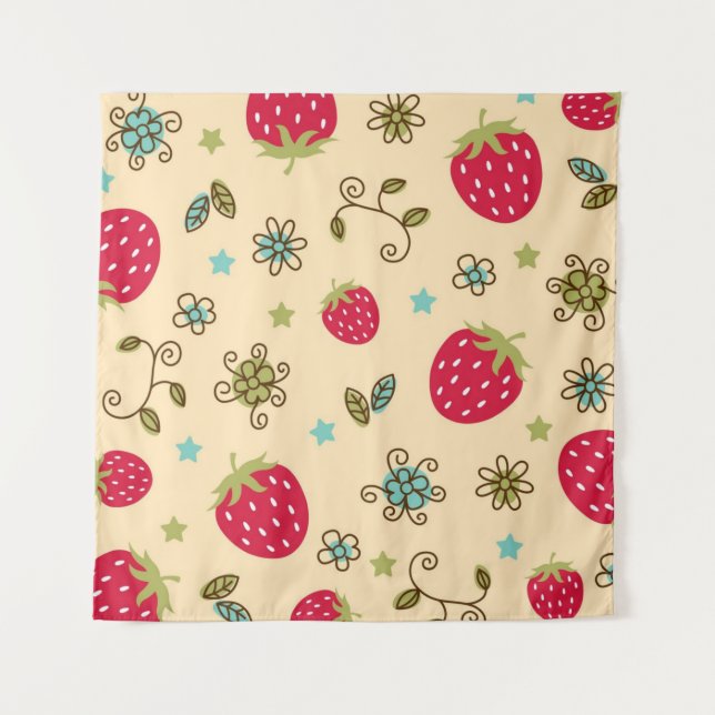 Strawberry pattern tapestry (Front)