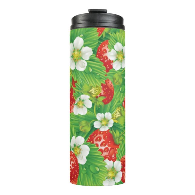Strawberry pattern thermal tumbler (Front)