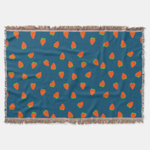 Strawberry Pattern Throw Blanket