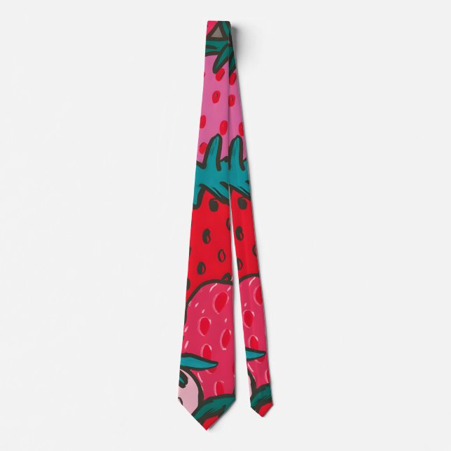 Strawberry Pattern Tie (Front)