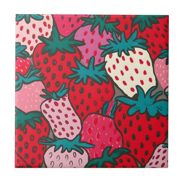 Strawberry Pattern Tile (Front)