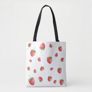 Strawberry Pattern Tote Bag