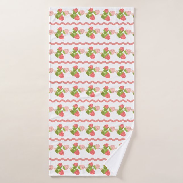 Strawberry pattern trellis spring summer host (Serviette de bain)