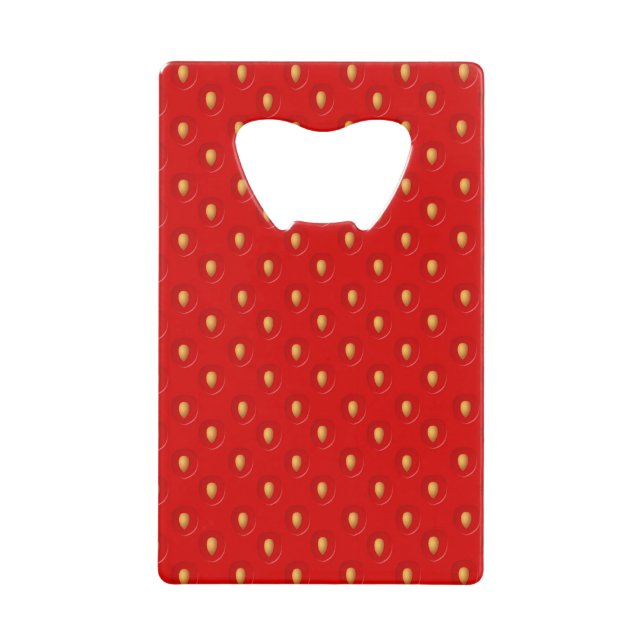 Strawberry Pattern Wallet Bottle Opener (Front)