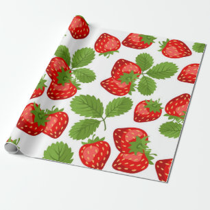 Strawberry pattern wrapping paper