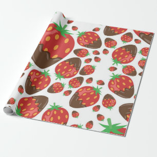 Strawberry pattern wrapping paper