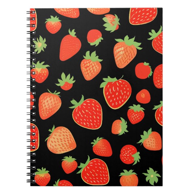 Strawberry patterns notebook (Front)