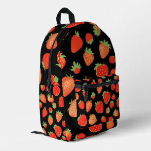 Strawberry patterns printed backpack