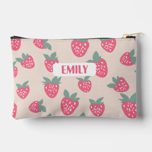 Strawberry Pencil Case with Name Accessory Pouch
