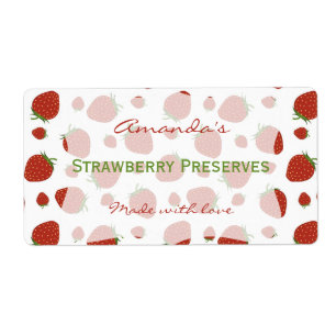Strawberry Personalized Canning Label