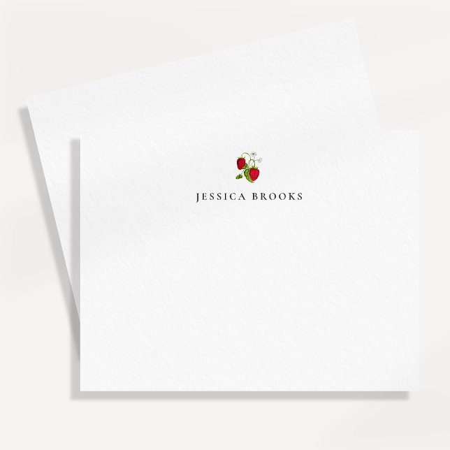 Strawberry personalized note card  (Creator Uploaded)