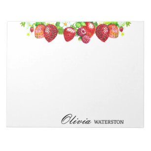 Strawberry Personalized Notepad