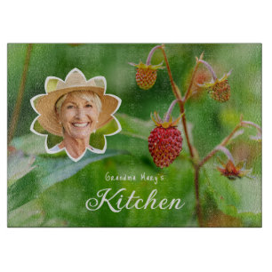 Strawberry Photo Grandma's Own Picture Custom Cutting Board