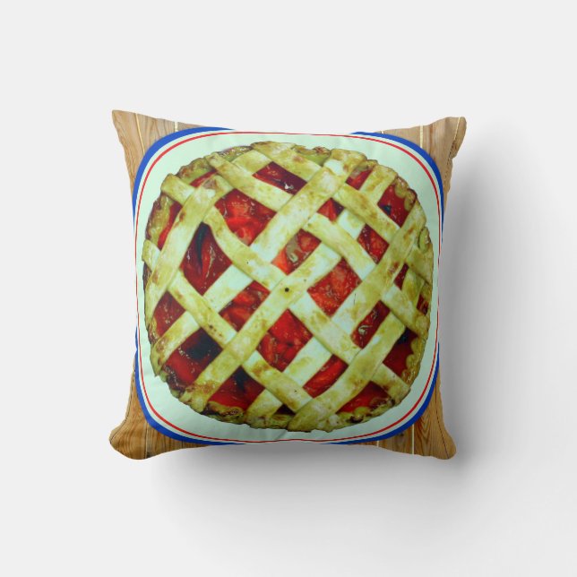 strawberry pie at the beach pillow (Front)