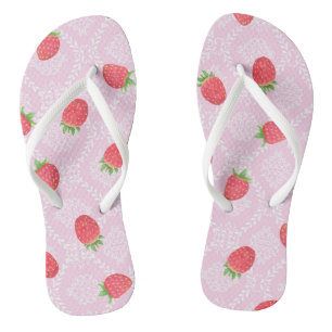 Strawberry Pink  Flip Flops