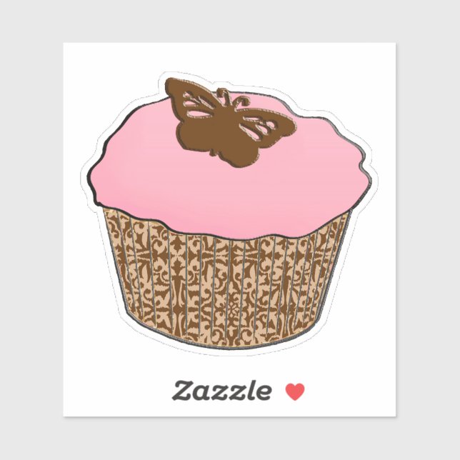 Strawberry Pink Frosted Cupcake (Sheet)