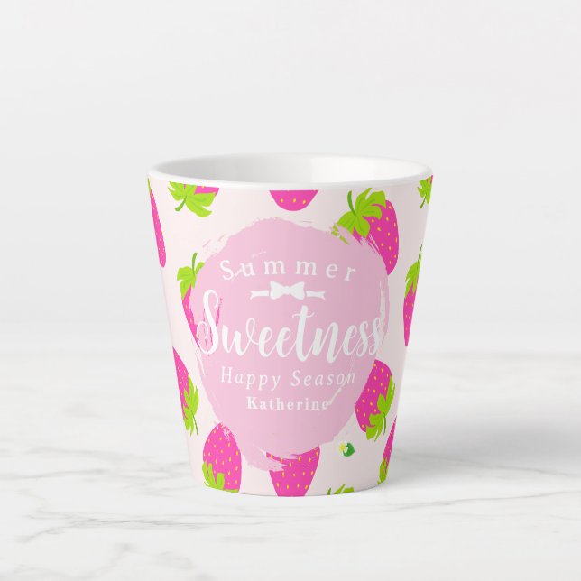 Strawberry Pink Latte Mug (Front)
