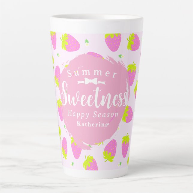 Strawberry Pink Latte Mug (Front)