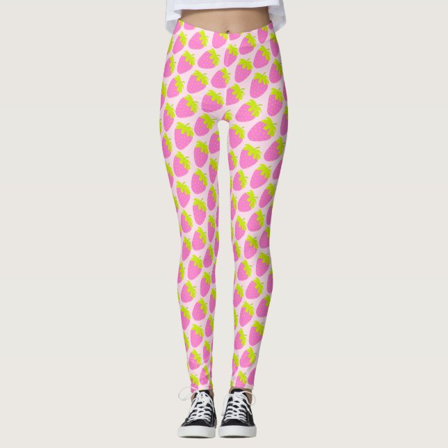 Strawberry Pink Leggings (Front)