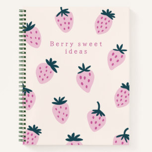 Strawberry pink notebook