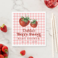 Strawberry Pink Red Berry Sweet Baby Shower