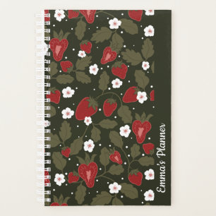 Strawberry planner   customizable cute planner