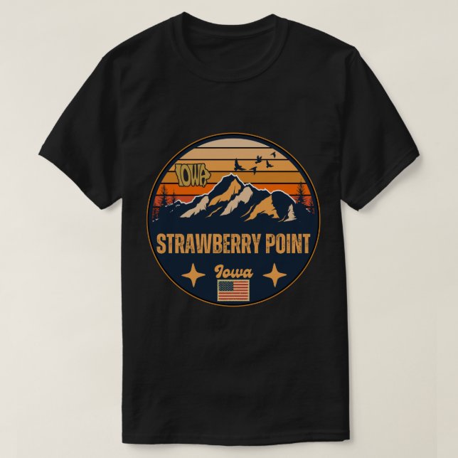 Strawberry Point, Iowa T-Shirt (Design Front)