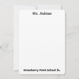 Strawberry Point Stationery (click to personalize) Card