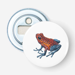 Strawberry Poison dart frog Bottle Opener