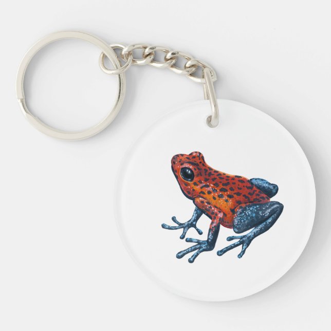 Strawberry Poison dart frog Keychain (Front)