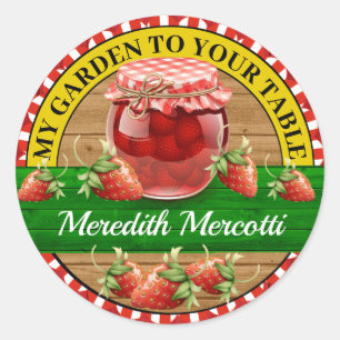 Strawberry Preserves Classic Round Sticker
