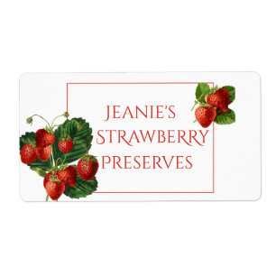 Strawberry Preserves Food Label