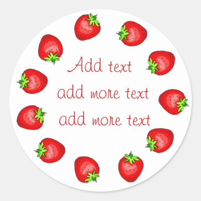 Strawberry Preserves Labels (Front)
