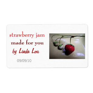 Strawberry Preserves or Jam Label