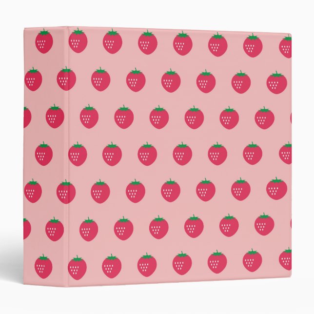Strawberry Print Binder (Front/Spine)