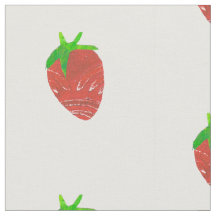 Strawberry Print Fabric Combed Cotton (56" width)