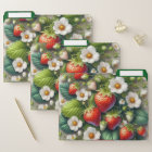 Strawberry Print Set of 3 File Folders