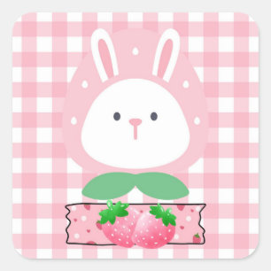 Strawberry Rabbit Sticker