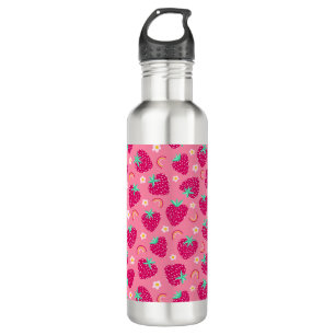 Strawberry Rainbow Daisy pattern 710 Ml Water Bottle
