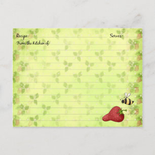 Strawberry Recipe Cards