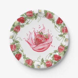 Strawberry Red Paper Plate