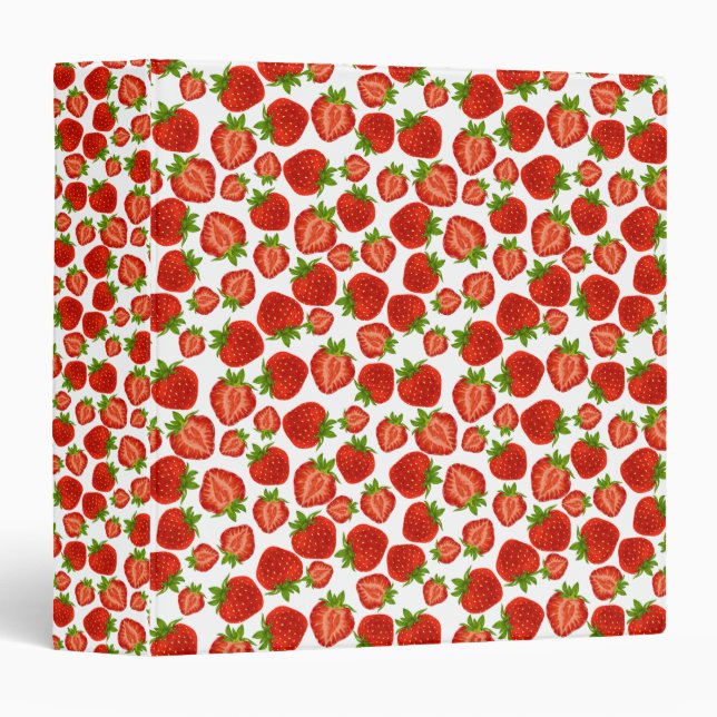 Strawberry Red Three Ring Binder (Front/Spine)
