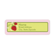 Strawberry Return Address Label