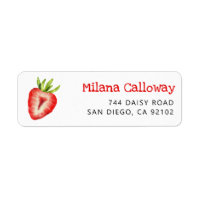 Strawberry Return Address Label