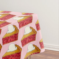 Strawberry Rhubarb Pie a la Mode Dessert Slice