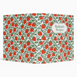 Strawberry Rustic Farmhouse French Country Recipe Binder