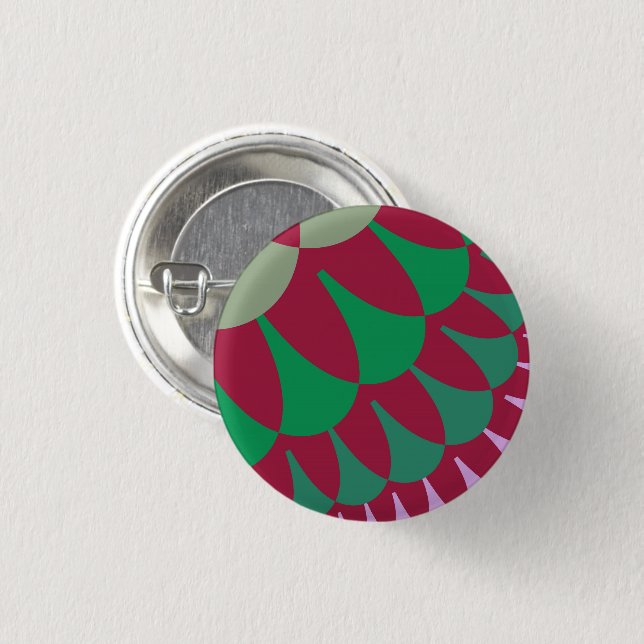 Strawberry Scales 1 Inch Round Button (Front & Back)