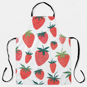 Strawberry seamless pattern apron