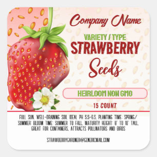Strawberry Seeds Farmers Label