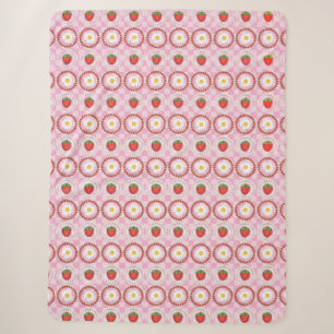Strawberry Serenade Pink Sherpa Blanket